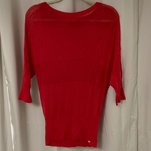 Guess Bright Red Sweater Shirt Size M - Picture 1 of 9